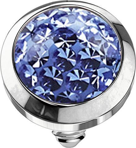 Produktbild Star Piercing Dermal Anchor Kristall Kuppel hellblau Epoxy Schutzschicht (Chirurgenstahl 316L, ohne Messing)