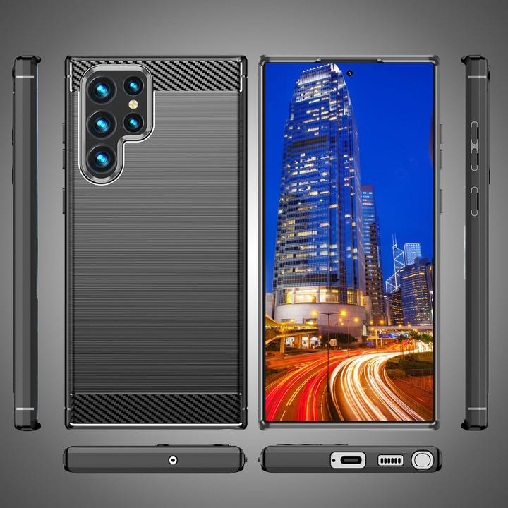 Actual product image Nalia Carbon look silicone cover (Samsung Galaxy S24 Ultra)