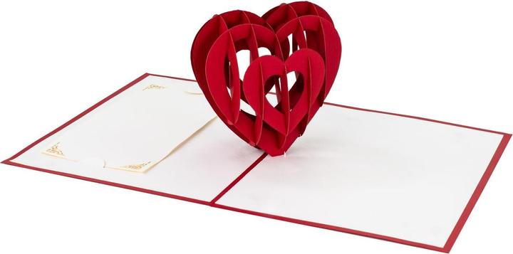 Actual product image Hervorragend 3D Pop-up Karte neues Herz rot (1 pcs.)