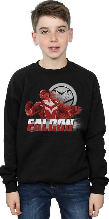 Actual product image Boys The Falcon And The Winter Soldier Falcon Red Fury Sweatshirt (140, 146)