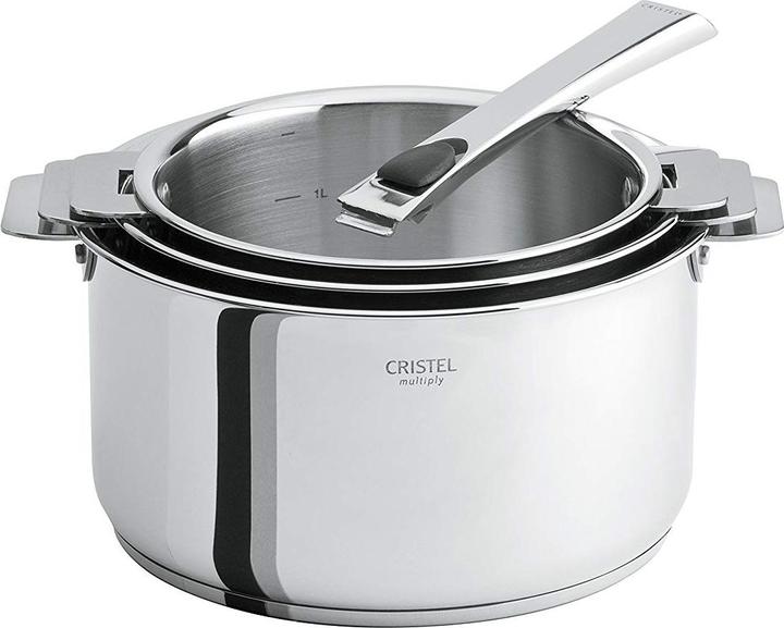 Actual product image Cristel Casteline casserole Ø18cm (18 cm, Pot, Stainless steel)