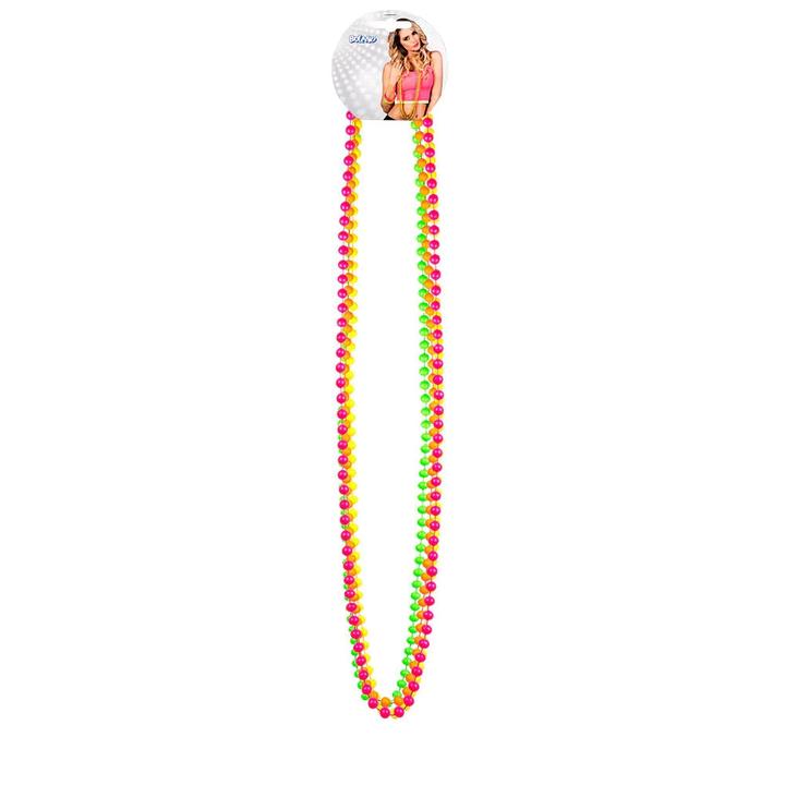 Image du produit Boland 4 Colliers Candy multicolores : accessoires disco des années 80 (100% ABS)