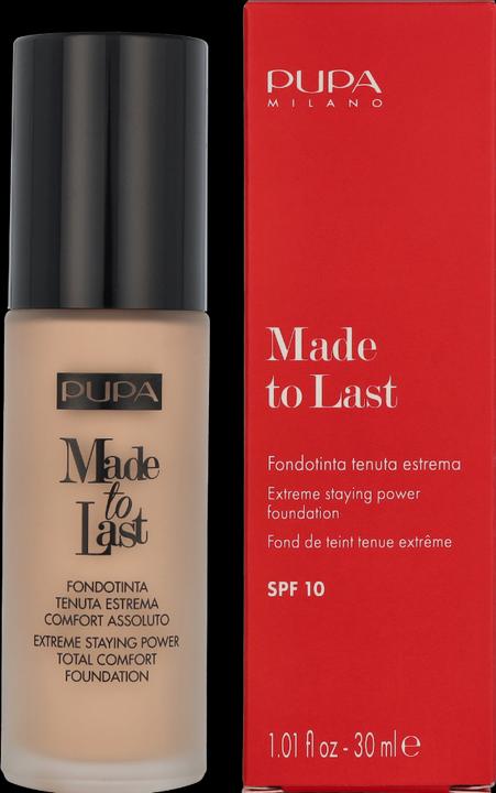 Actual product image Pupa Milano Pupa MADE TO LAST FOUNDATION Light Beige (Light Beige)