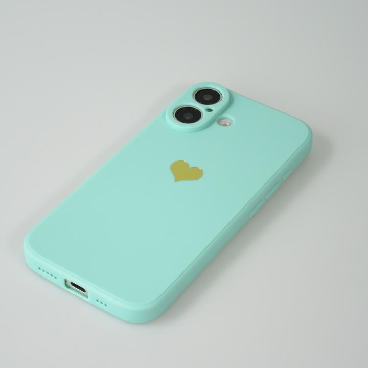 Immagine prodotto PhoneLook Tappetino in silicone Cuore Oro Turchese (Apple iPhone 16 Plus)