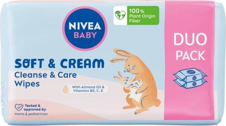 Image du produit NIVEA Baby Soft&Cream Wet Wipes 2X57 pcs.