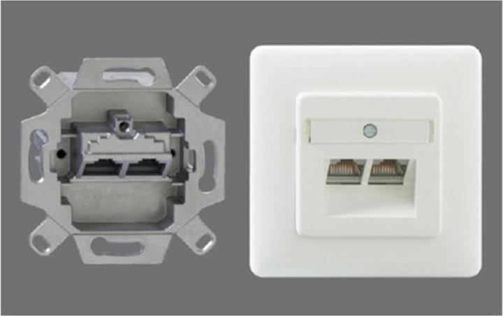 Actual product image Rutenbeck Cat.6A iso Up rw - Cover for flush mounting