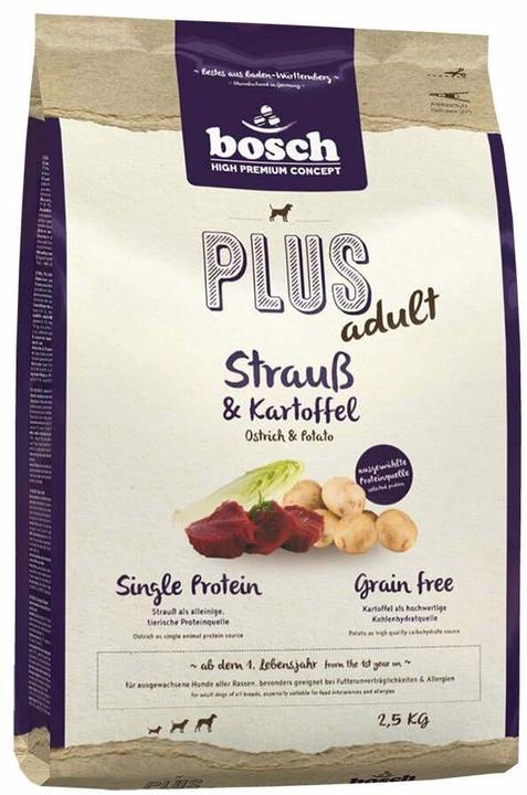 Actual product image Bosch Petfood High Premium PLUS Dry Food Grain Free Ostrich & Potato (Adult, 1 pcs., 2500 g)