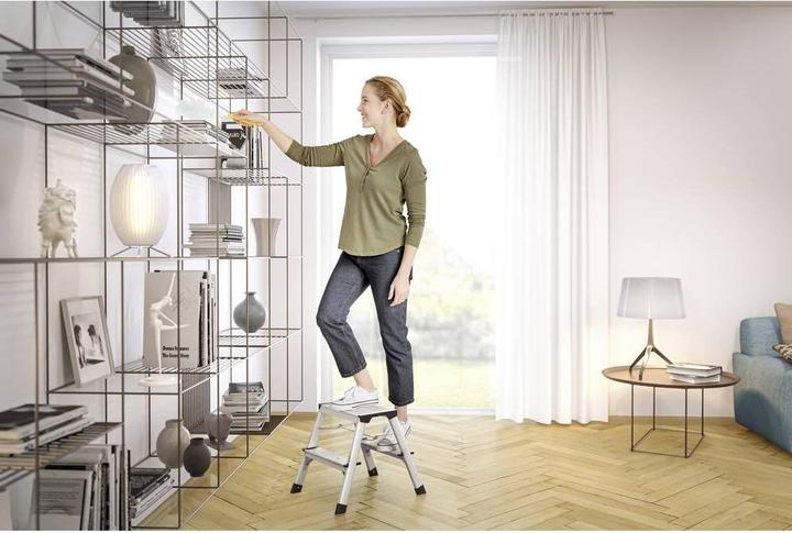 Actual product image Hailo D60 StandardLine, aluminium stepladder, 2x2 steps (Stile, 49.49 cm)