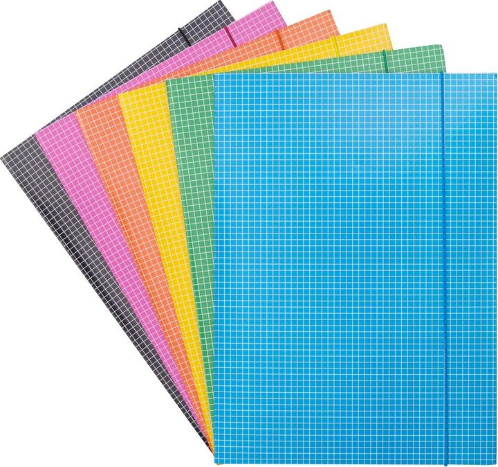 Productafbeelding Donau Map, karton, a4, 400g/m2, 3 flappen, geassorteerde kleuren, vierkant (A4, 1 x)