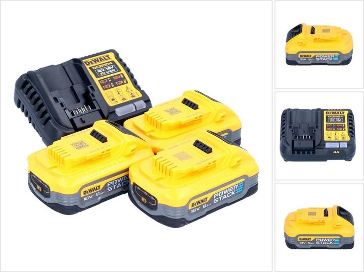 Immagine prodotto DeWalt DCB 1104 H3 Battery Starter Set 12 V / 18 V 3x Powerstack Battery 5.0 Ah + DCB 1104 Charger (18 V)