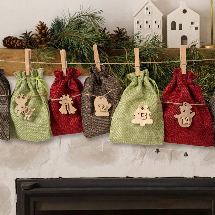 Produktbild Hermex Weihnachtskalender zum Befüllen Do-It-Yourself-Adventskalender Jutebeutel