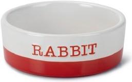 Actual product image Beeztees Bz Ceramic Rabbit Bowl Red Jom (0.25 l)