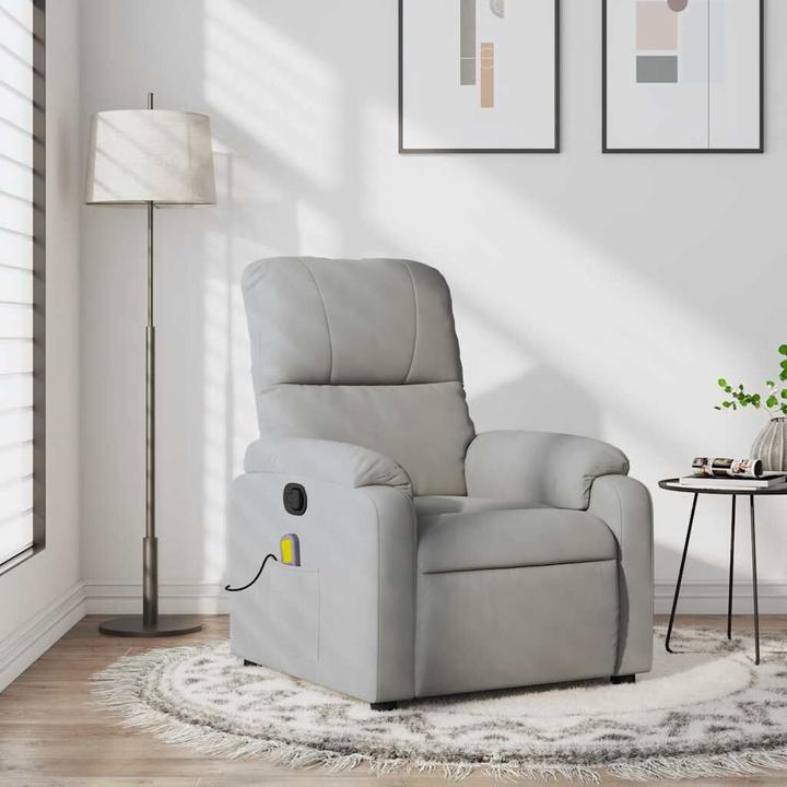 Actual product image VidaXL Massage chair light grey microfibre fabric, colour