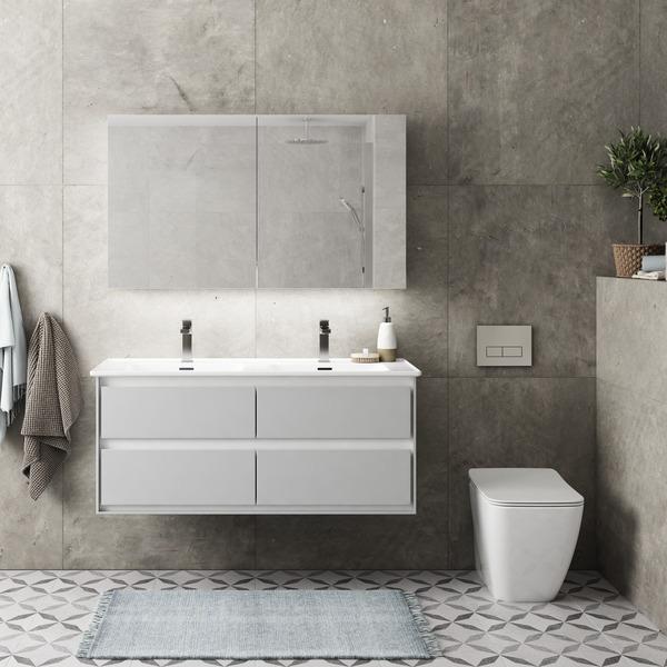 Immagine prodotto Ideal Standard IDS mobili lavabo doppio STRADA II 1240x460x180mm bianco I+ (460 mm, 1240 mm)