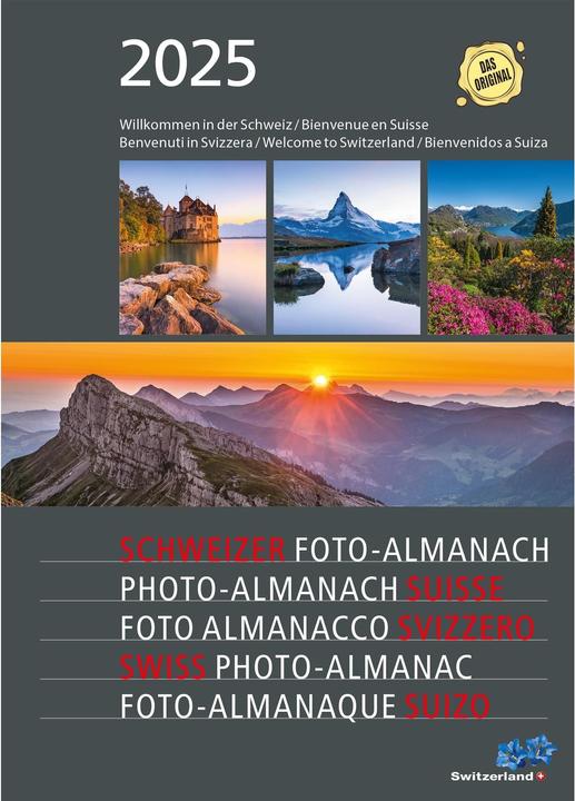 Schweizer Foto-Almanach (15 x 21 cm, Harter Einband, Deutsch, Französisch, Spanisch, Italienisch, Englisch)