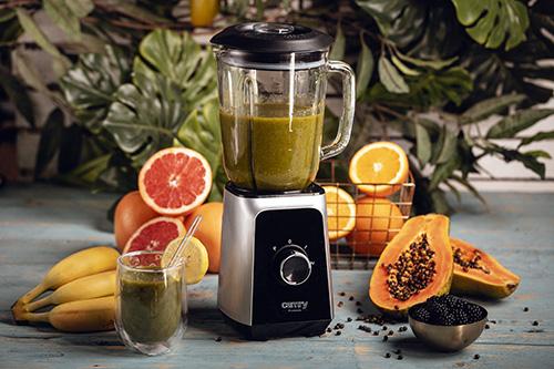 Actual product image Camry Blender CR 4077 Tabletop, 500 W, Jar material Glass, Jar capacity 1.5 L, Ice crushing, Black / (EU plug, 500 W)