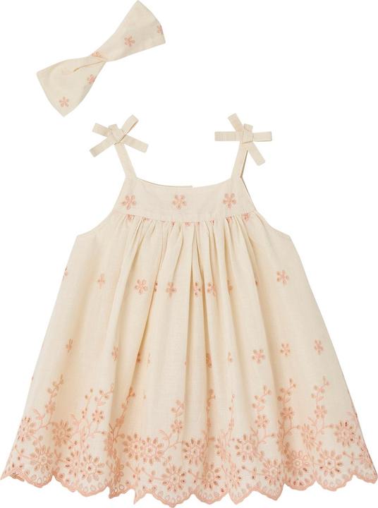 Image du produit Vertbaudet Ensemble bébé fille : robe & serre-tête (68)