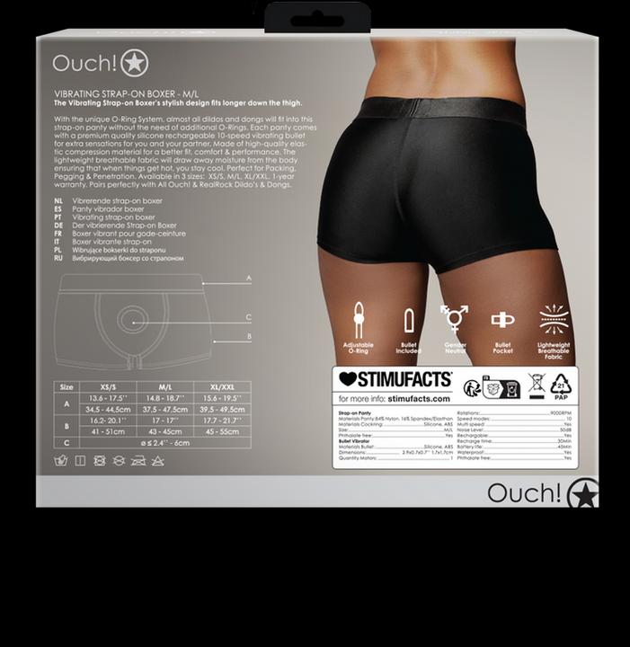 Image du produit Ouch! Vibrating Strap-on Boxer - M/L
