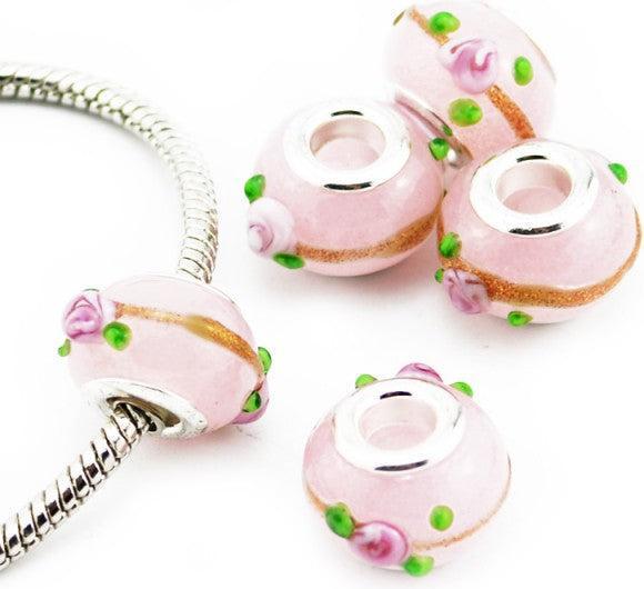 Immagine prodotto Hermex Perla di vetro placcata argento 925 - Rosa argenteo (Argento 925, Vetro)