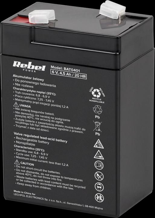 Rebel Batterie 6V 4.5Ah (1 pcs., Device specific, 4500 mAh)