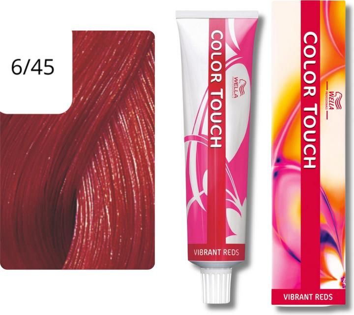 Actual product image Wella Colour Touch Vibrant Reds (6/45 dark blond red-mahogany)