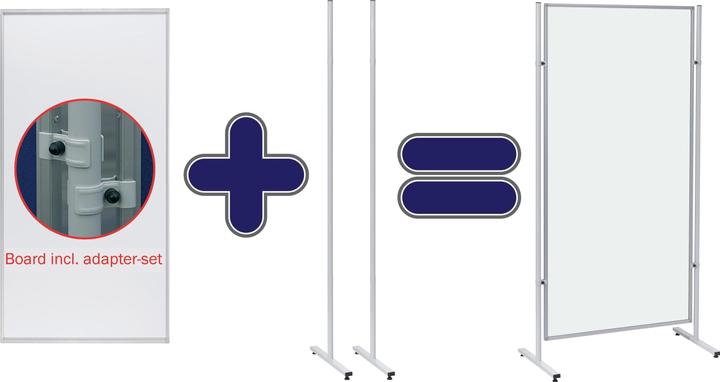 Immagine prodotto Franken Set di ruote per sistema a parete mobile ECO, plastica nera, bloccabile