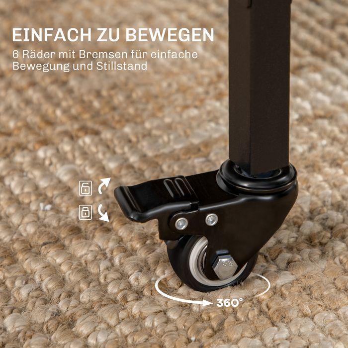 Image du produit Swisshandel24 Esstisch klappbar, Mobiler Klapptisch für 6 Personen, mit Ablage Hellbraun