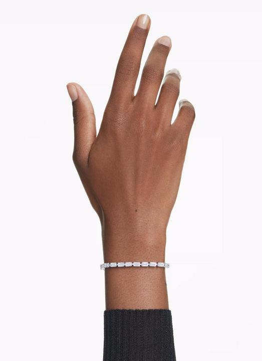 Produktbild Swarovski Matrix Tennis Armband Baguette Schliff Weiss (20.50 cm, Swarovski Metall)