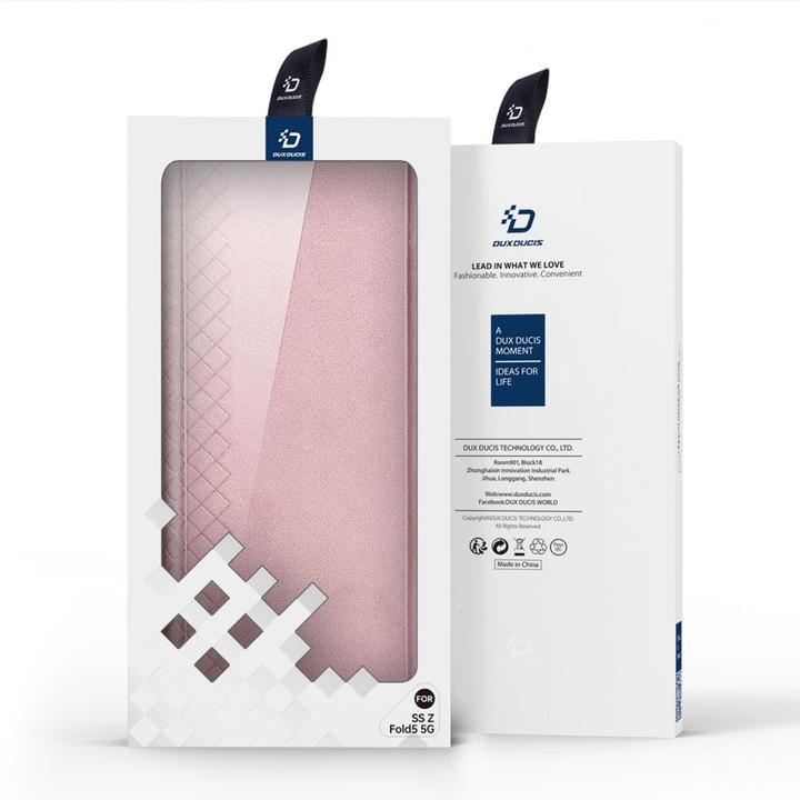 Actual product image Dux Ducis Samsung Galaxy Z Fold5 5G Bril Wallet Flip Leather Case - Pink (Samsung Galaxy Z)