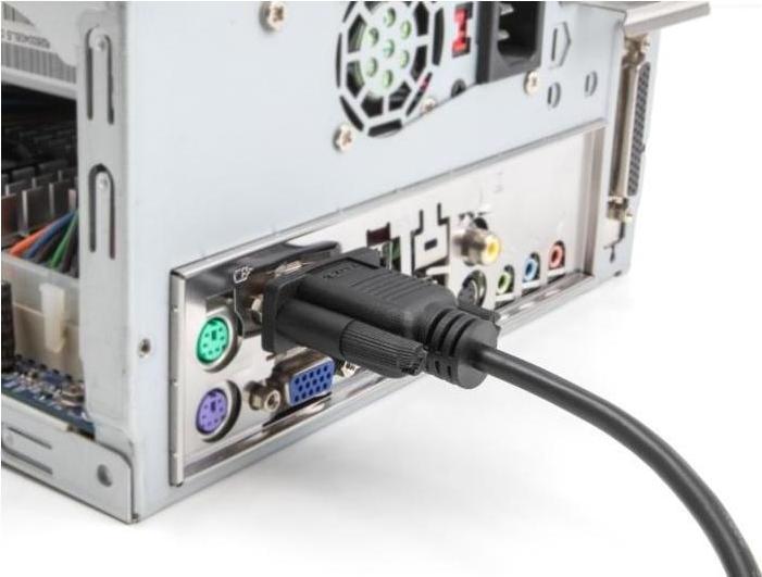 Actual product image Delock Serial cable RS-232 D-Sub9 male to female with sch (2 m)