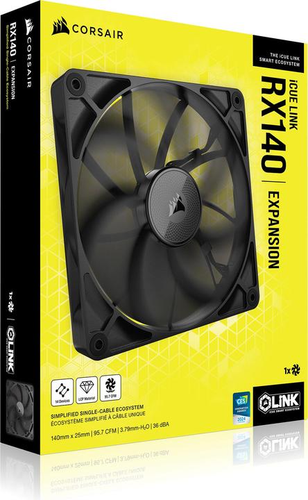 Actual product image Corsair RX Series, iCUE LINK RX140, 140mm Fan, Single Fan (140 mm, 1 x)
