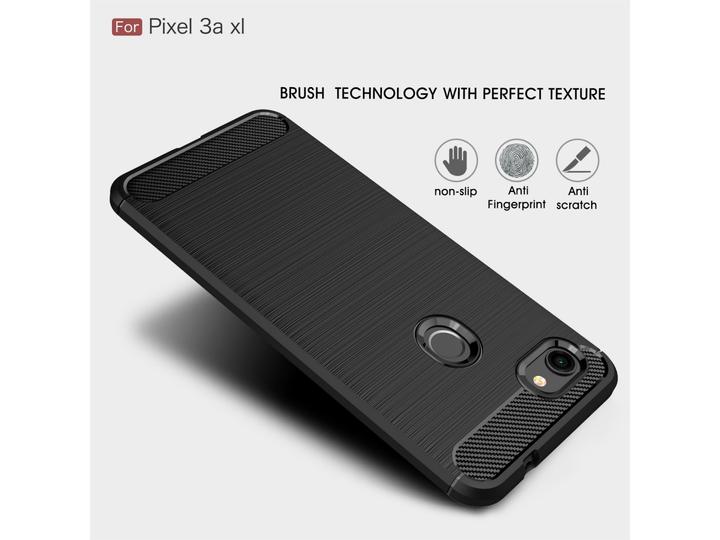 Produktbild Screenguard Google Pixel 3a XL Hülle Carbon Brushed Soft TPU (Google Pixel 3a XL)
