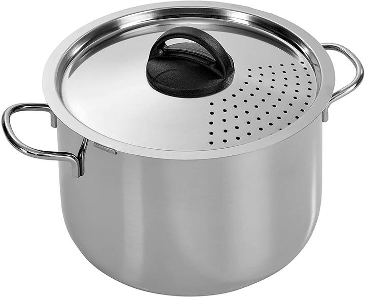 Image du produit Barazzoni Pot à spaghettis pour un égouttage facile (22 cm, Casserole, Acier)
