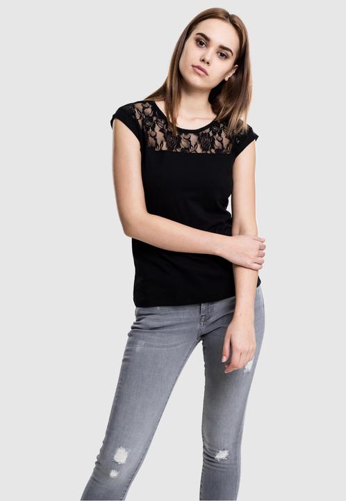 Produktbild Urban Classics Ladies Top Laces Tee (XS)