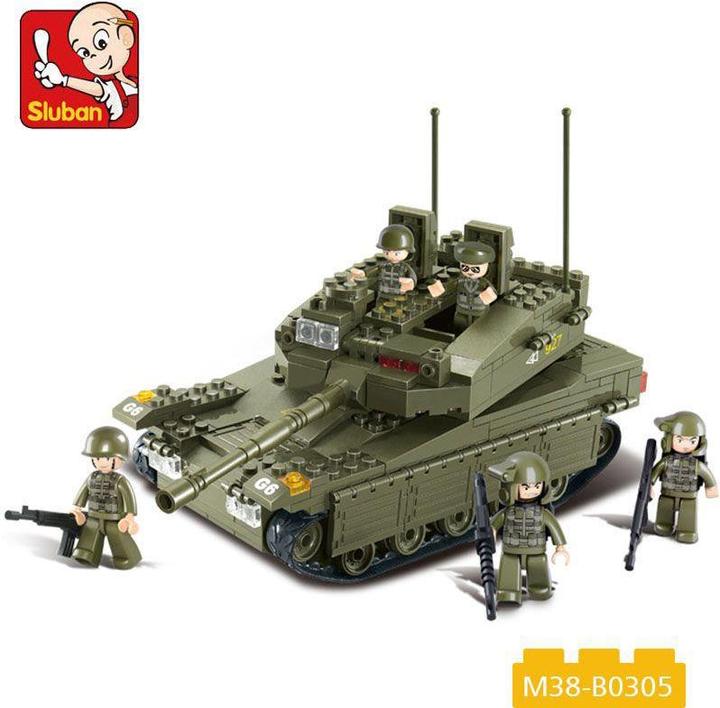 Actual product image Sluban constructor, tank Merkava, 344 det.