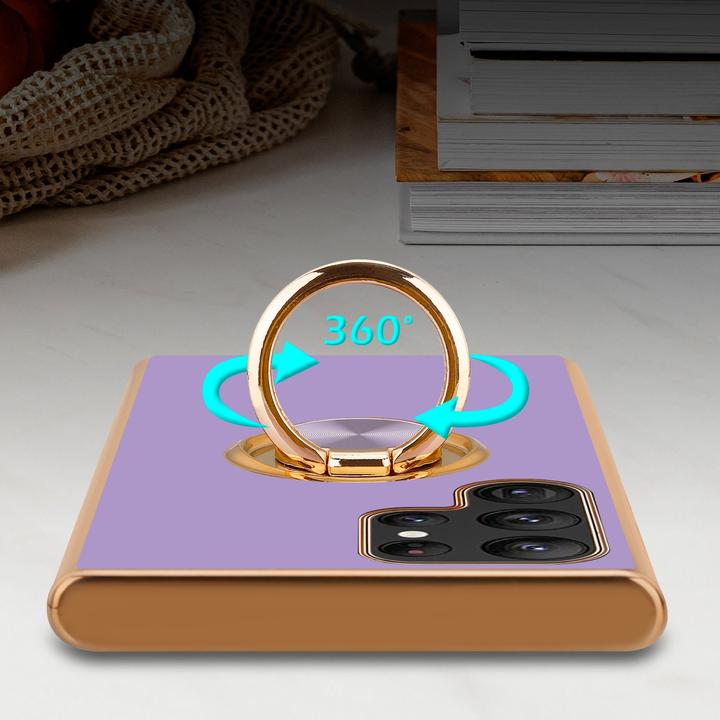 Actual product image Cadorabo Case for Samsung Galaxy S22 ULTRA in TPU with camera protection and ring LM089 Style (Samsung Galaxy S22 Ultra)