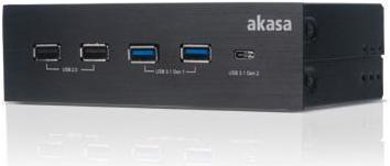 Produktbild Akasa AK-HC-11BK Universal (USB-C, USB-A, 3 Ports)