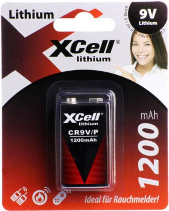 Actual product image XCell 9 V block battery lithium ER9 (1 pcs., 9V Block, 1200 mAh)