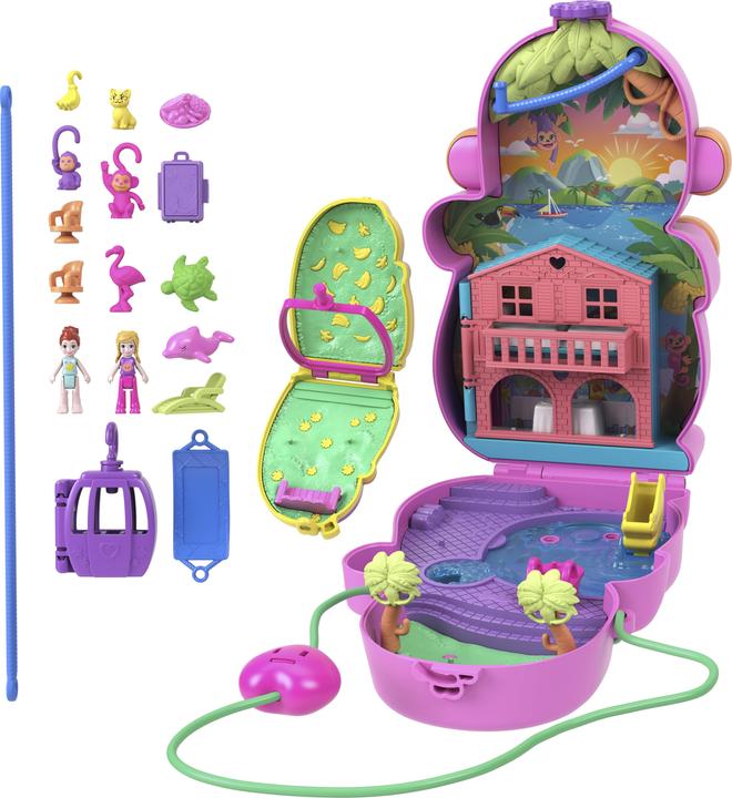 Actual product image Polly Pocket Play set monkey mum and baby