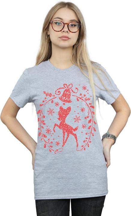 Immagine prodotto Disney Bambi Christmas Wreath Maglietta Donna (M)