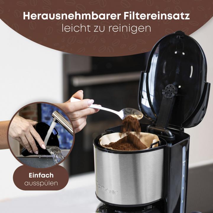 Produktbild Clatronic KA 3805 Kaffeemaschine silber, 8-10 Tassen