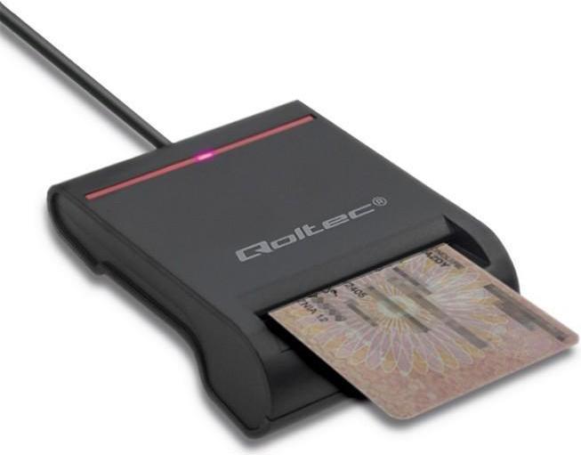 Produktbild Qoltec Skeneris Smart chip ID card scanner USB 2.0 Plug&Play (USB 2.0)