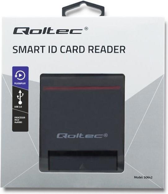 Produktbild Qoltec Skeneris Smart chip ID card scanner USB 2.0 Plug&Play (USB 2.0)