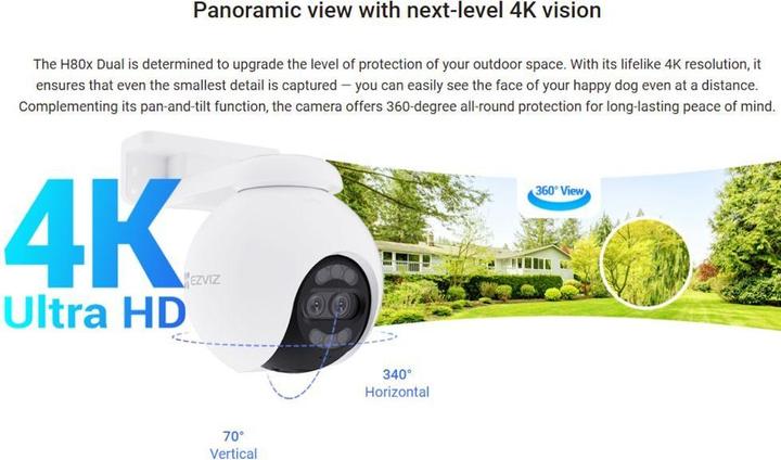 Immagine prodotto EZVIZ H80x Dual (3840 x 2160 pixel)