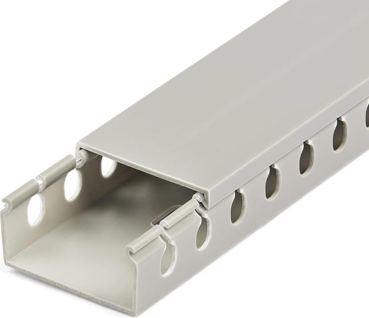 Actual product image StarTech Open Slot Cable Management Raceway with Cover, 2"(50mm)W x 1"(25mm)H, 6.5ft(2m) (Duct, 200 cm)