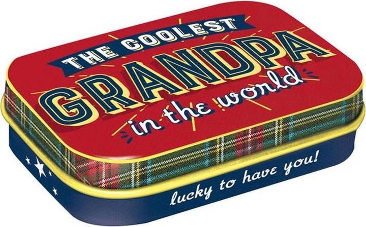 Actual product image Nostalgic-Art Merchandising Peppermint tin Coolest Grandpa filled, 6 x 1.6 cm