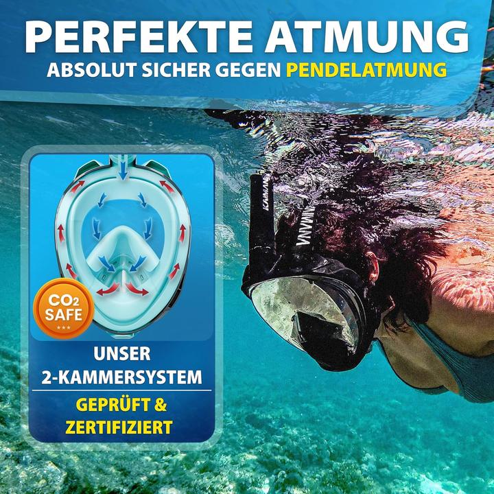 Image du produit Kaimana Schnorchelmaske Vollgesichts-Tauchermaske