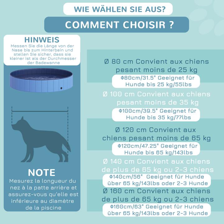 Etichetta energetica PawHut Piscina per cani con valvola di scarico dell'acqua (Piscina per cani)
