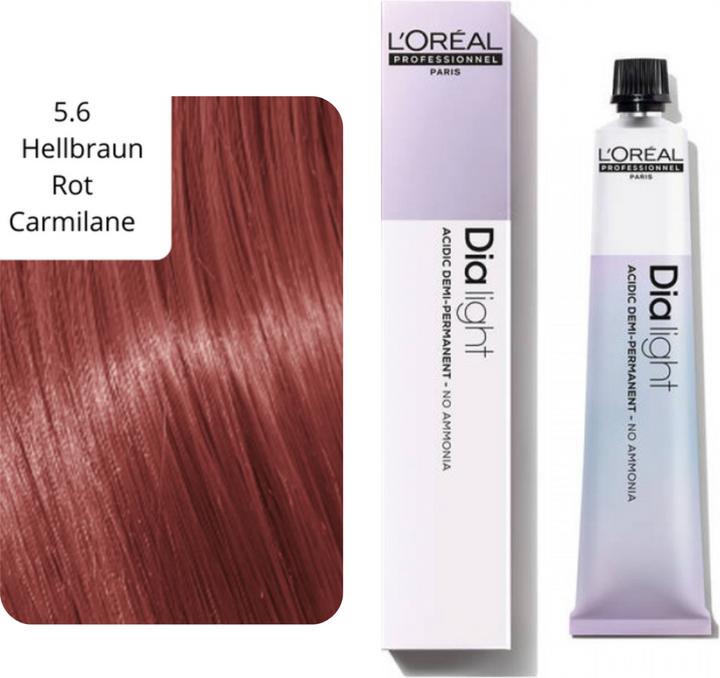 Productafbeelding L'Oréal Professionnel DIAlight Carmilane Intensieve Tint (5,6 Lichtbruin rood karmilaan)