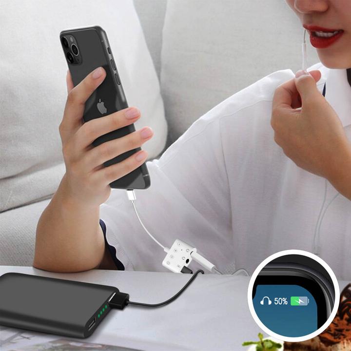 Actual product image Avizar HL-104 3-in-1 Lightning Audio Charging Adapter (Lightning, 3.5mm jack)
